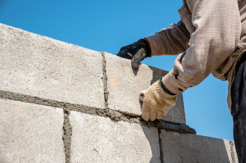 Masonry Installation of a Brick Wall